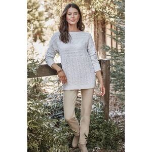 J. Jill Brushed Bi-Stretch Twill Pants in Flax Heather - Size 6